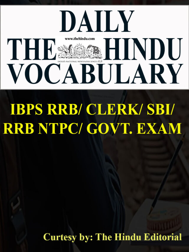 The Hindu Daily Vocabulary 03 Oct 2024